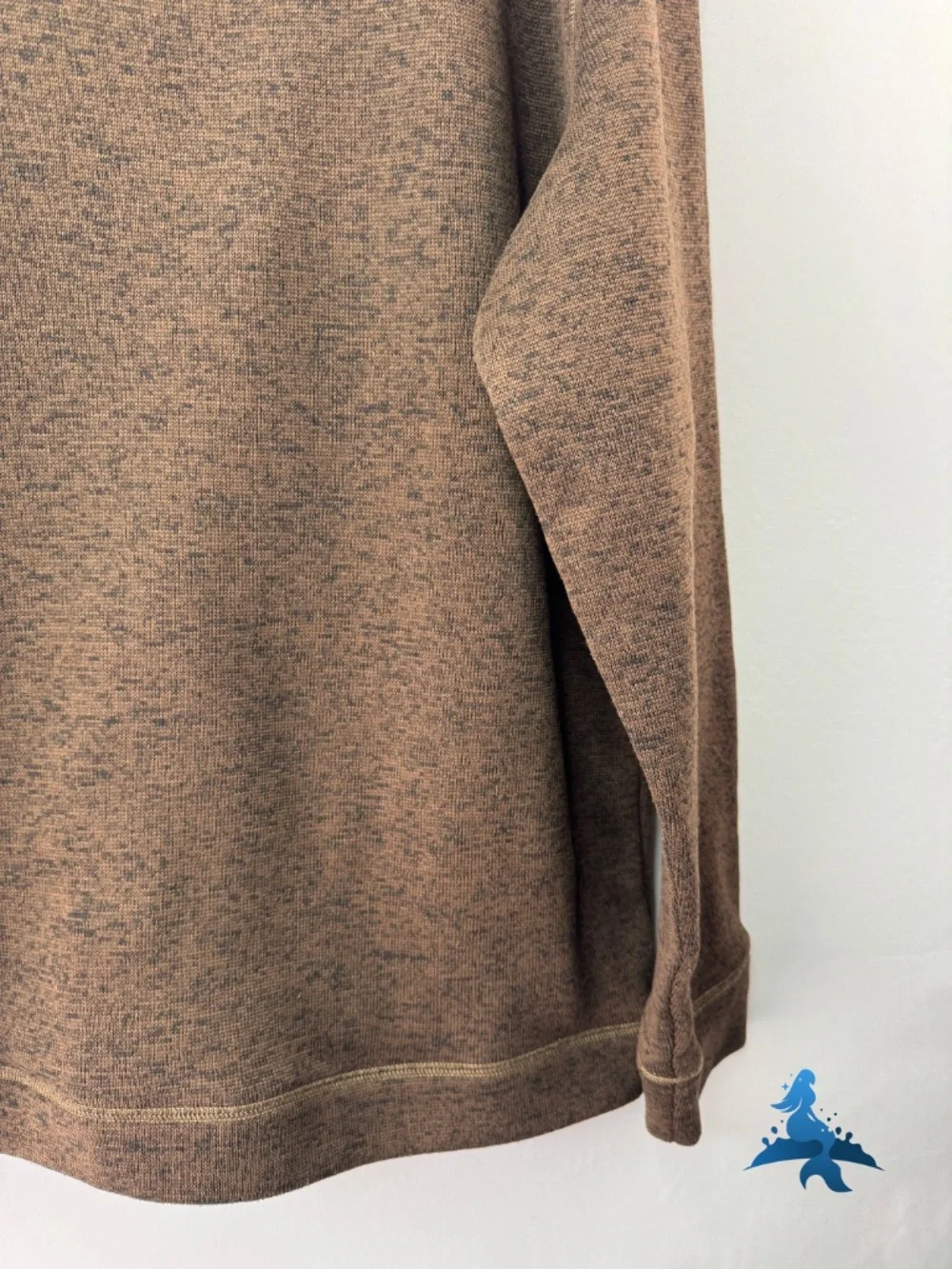 1305 Weatherproof Vintage Mock Neck Henley Sweater Pullover – XL – Brown - Picture 12 of 15